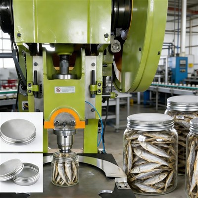 Linija za proizvodnjo kapic z navojem za posušene ribe